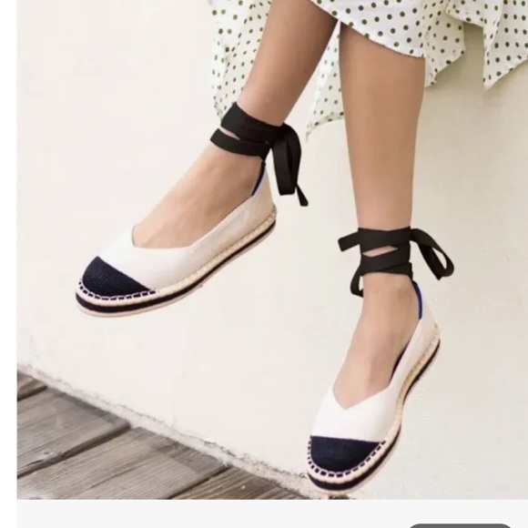 ROTHY'S The Espadrille Boardwalk Flats Ivory Black Multi Sizes NEW in box - Picture 1 of 5